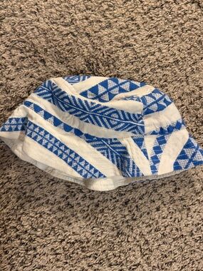 Aerie Blue & Beige Patterned Bucket Hat